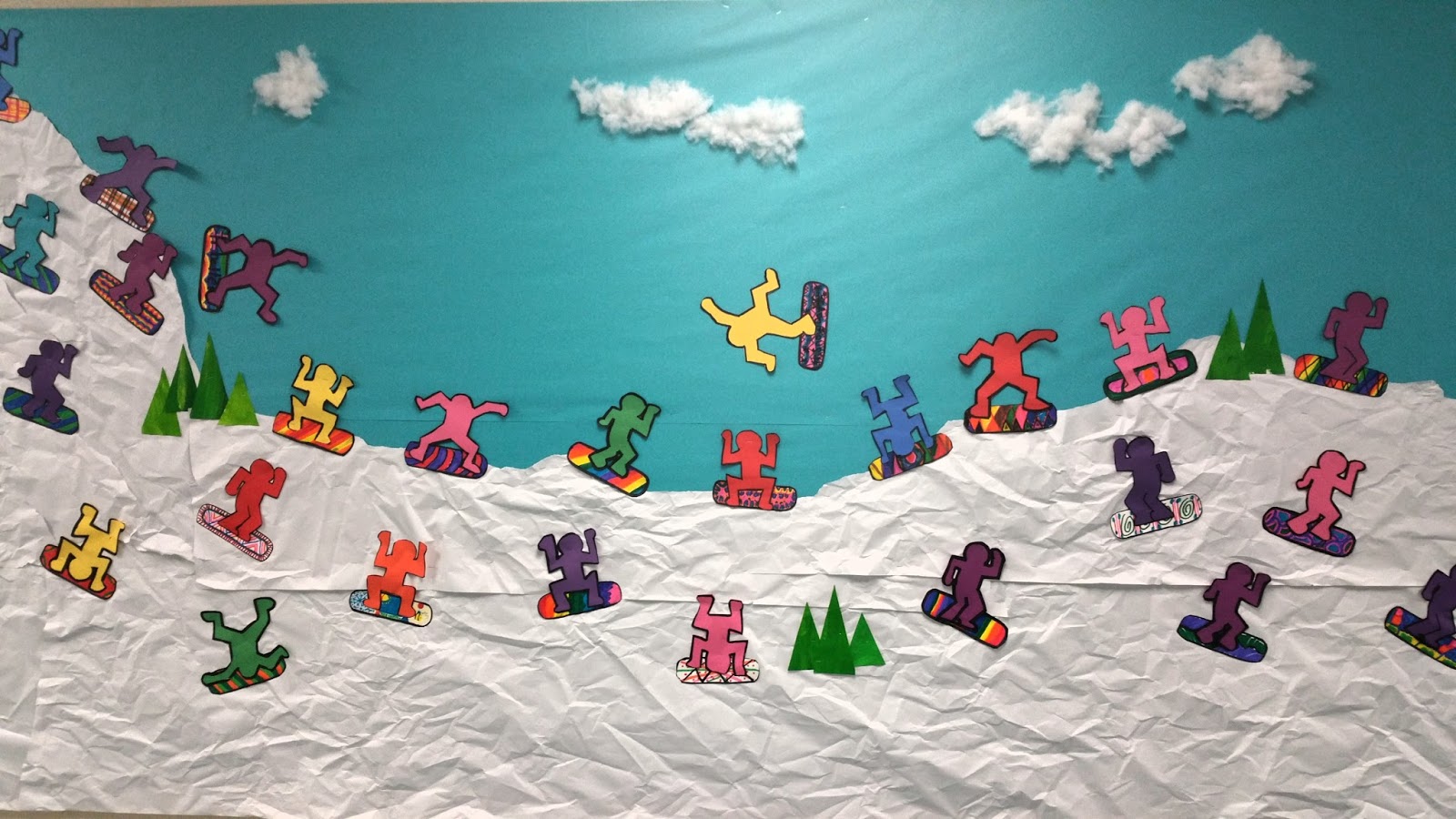 Paintbrush Rocket ONE DAY Keith Haring hits the Slopes Mural!