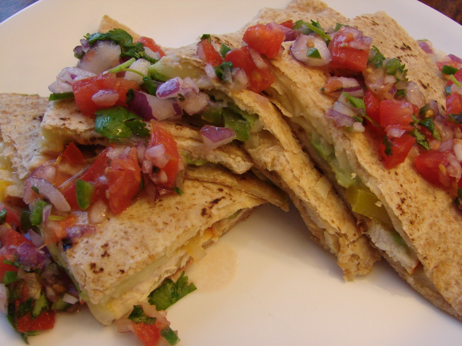 A Bear in the Kitchen Chicken Quesadillas with Homemade Pico de Gallo