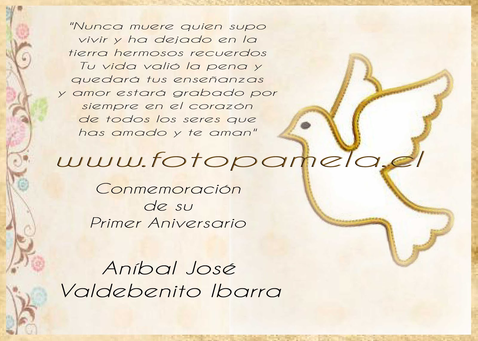 ANIVERSARIO DE FALLECIMIENTO