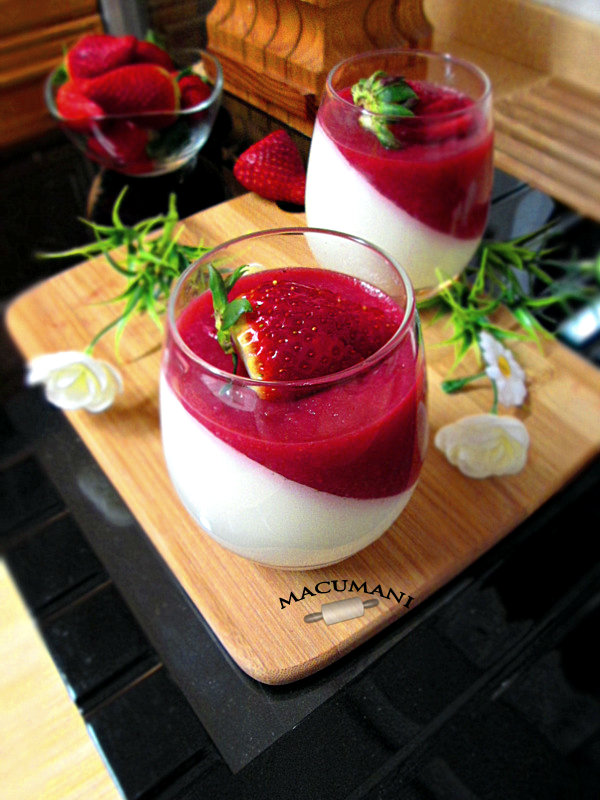 RECETAS DE MACUMANI PANNA COTTA DE FRESAS