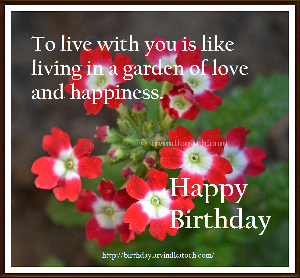 To Live with You is Like (Happy Birthday Card with True Background Pic