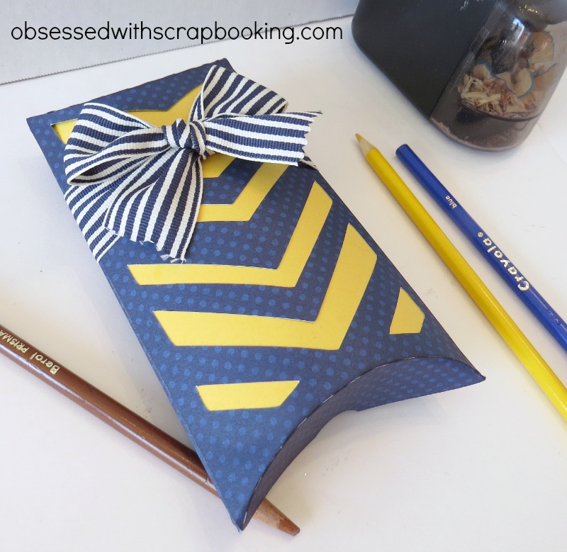 Obsessed with Scrapbooking Make A Manly Pillow Box with the Cricut!