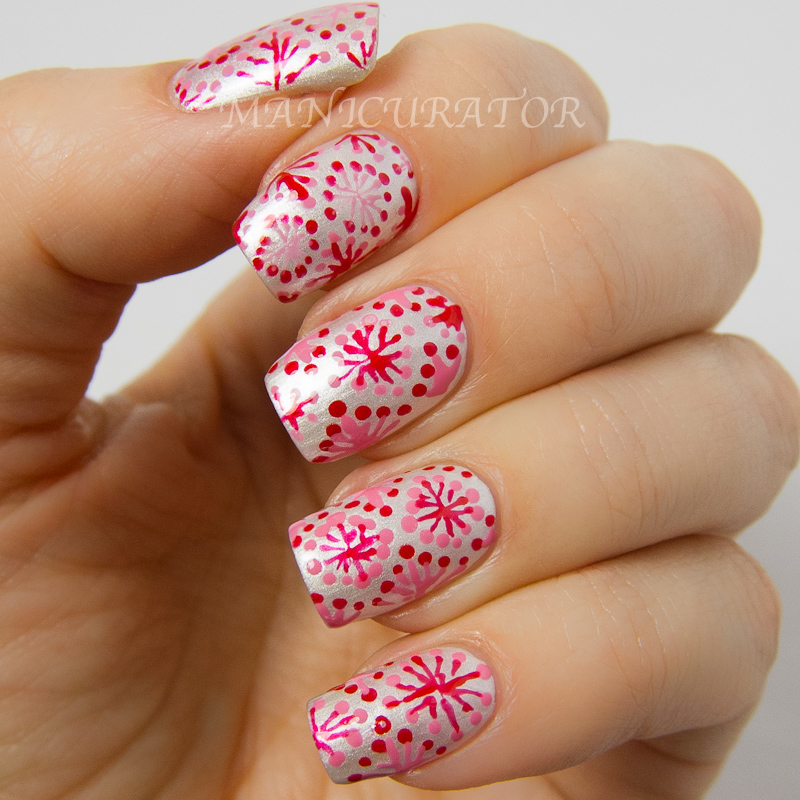 Valentine's Day "wrapping paper" Nail Art Digital Dozen Love and