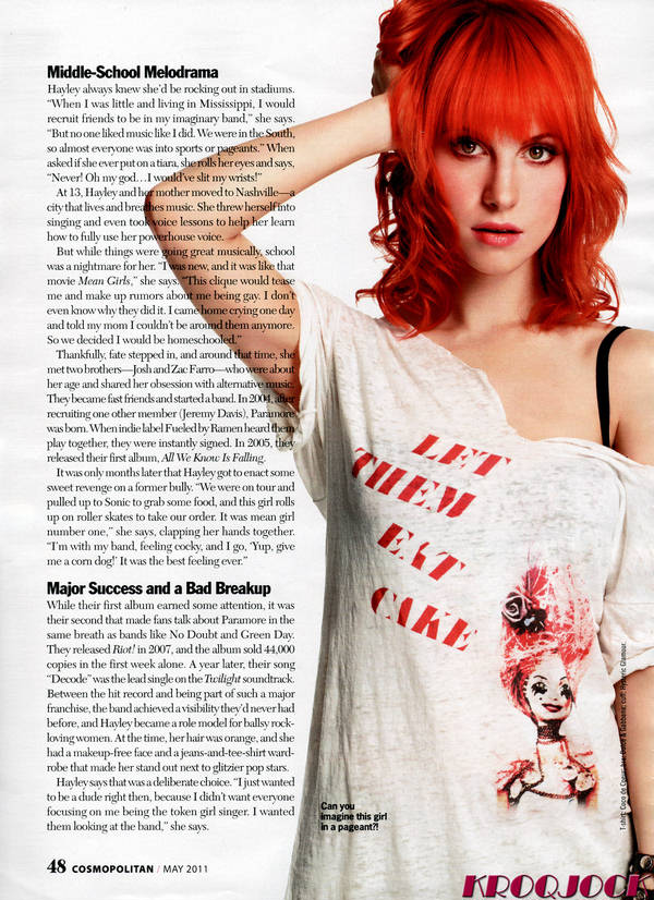 hayley williams cosmo cover. She#39;s On The Cover!