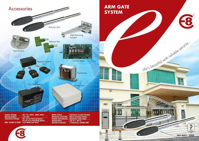 E8 DC Swing Gate System - Arm Type