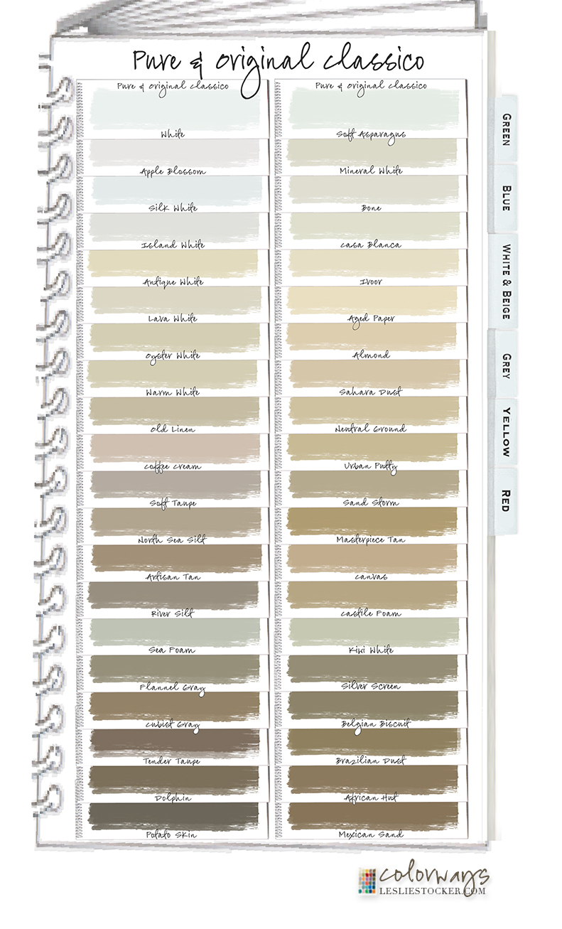 Colorways Pure & Original Paint Swatch Book Whites