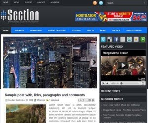 Section Blogger Template