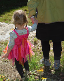 photo of: Child Walking Independently with Adult at PreK +K Sharing