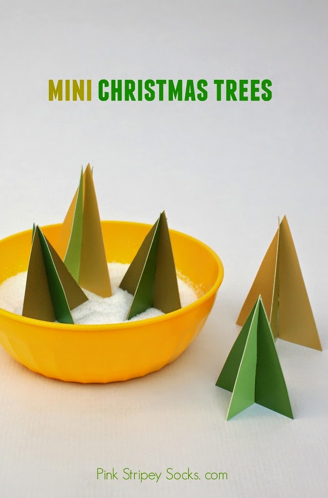 Make Mini Christmas Trees (For free!) Pink Stripey Socks