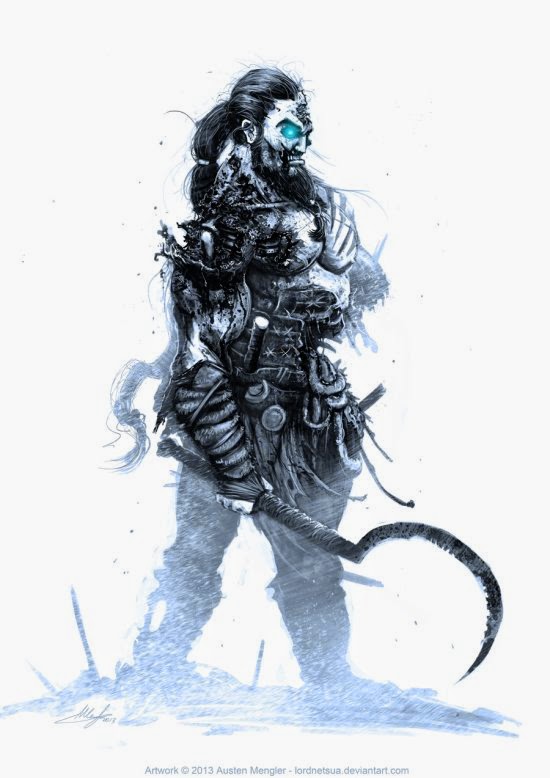 O inverno chegou - Game of Thrones encontra The Walking Dead nas ilustrações de Austen Mengler Austen Mengler lordnetsua deviantart ilustrações fantasia terror game of thrones white walkers zumbis the walking dead
