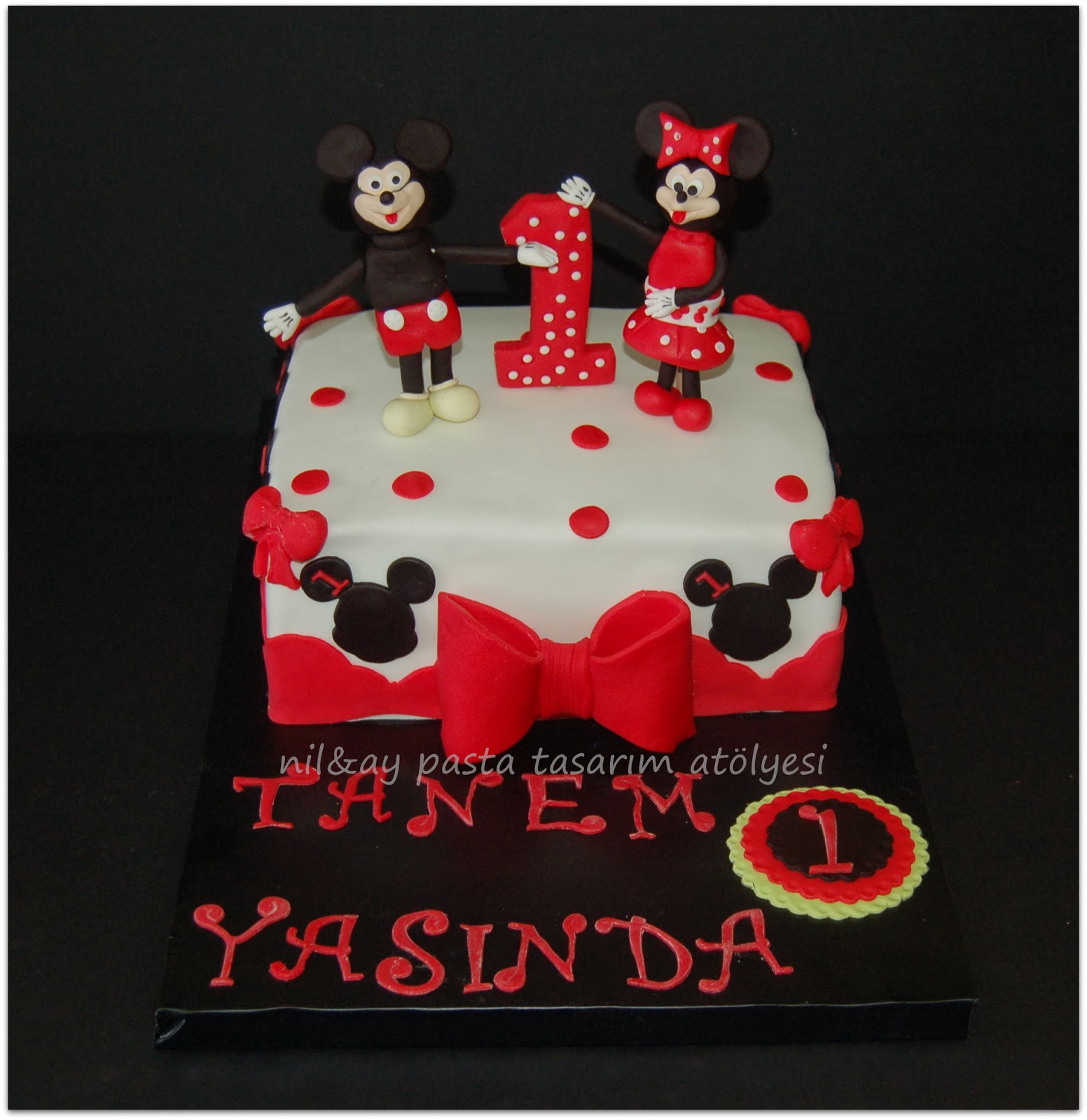 nil & ay pasta tasarım atölyesi Minik TANEM�in minnie ve micky temalı
