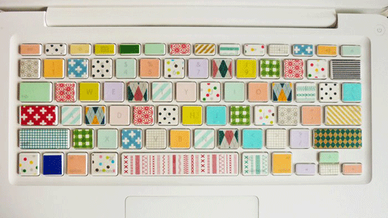 Washi tape keyboard