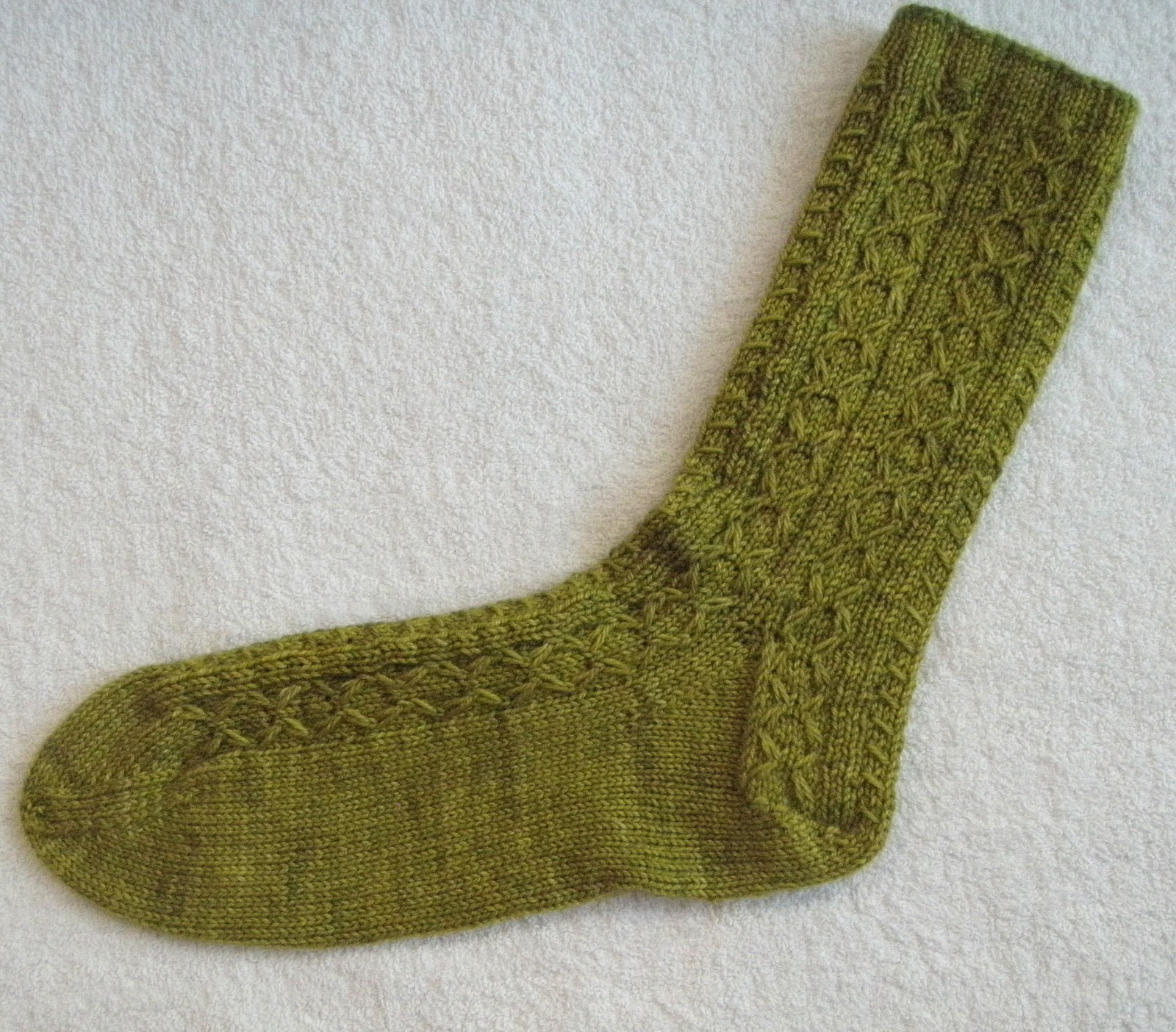 SlipnSlide, First Sock Finished Ann Budd Knits
