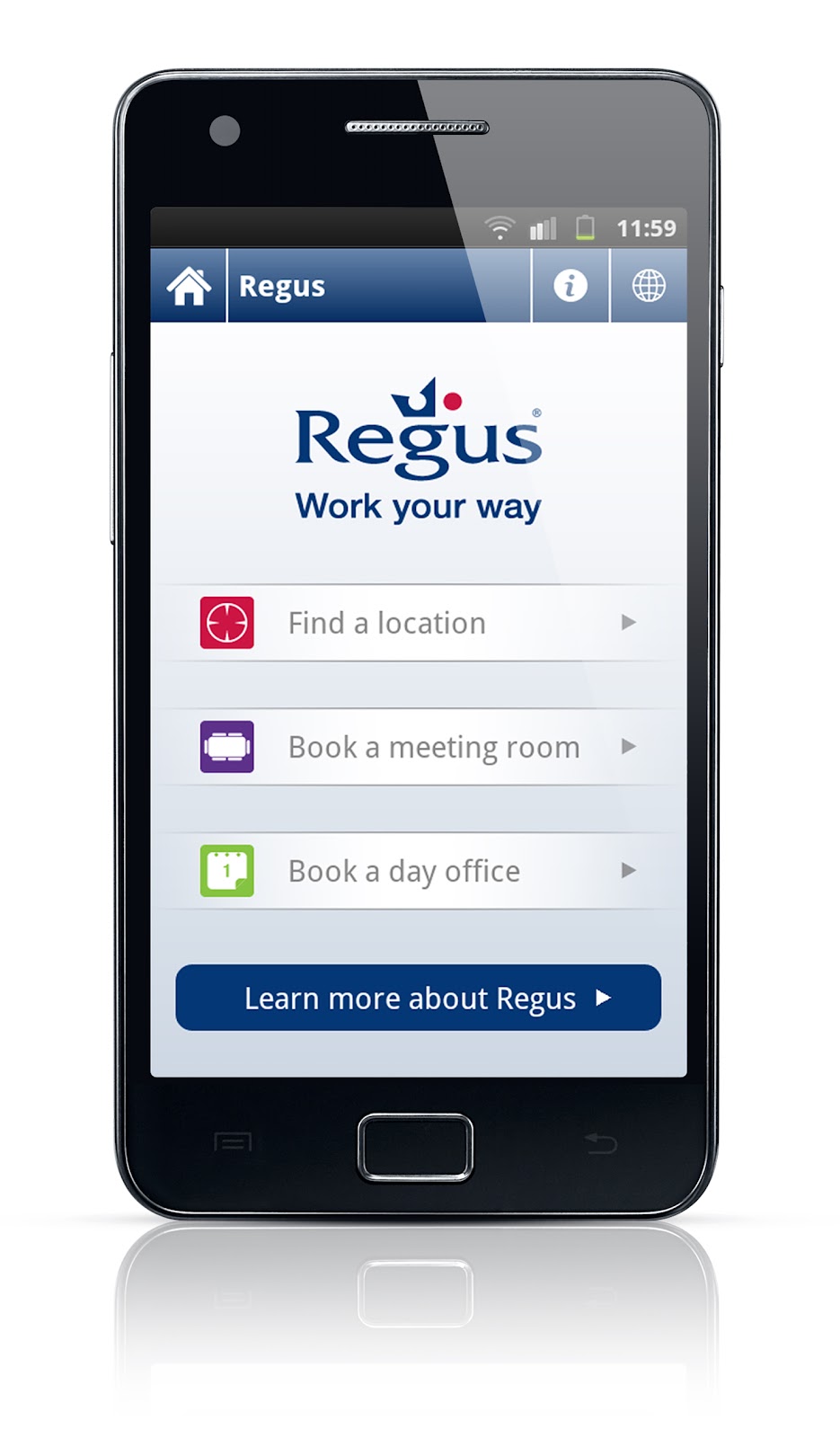 Regus lanza aplicación móvil para Android