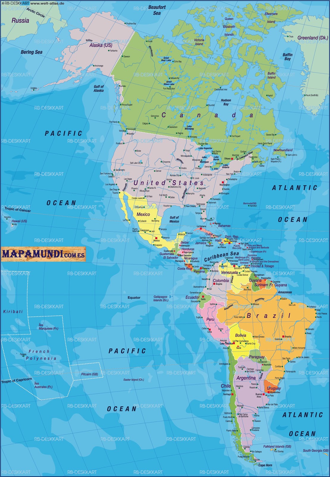 mapamundi | mapas del mundo y mucho más.: Mapamundi: Mapa de América