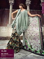 Embroidered Khaddar, Chiffon and Velvet Silk Collection-23