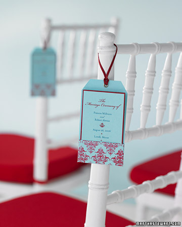 Hang the program off of each For our DIY Wedding programs Hang the program off of each For our DIY Wedding programs