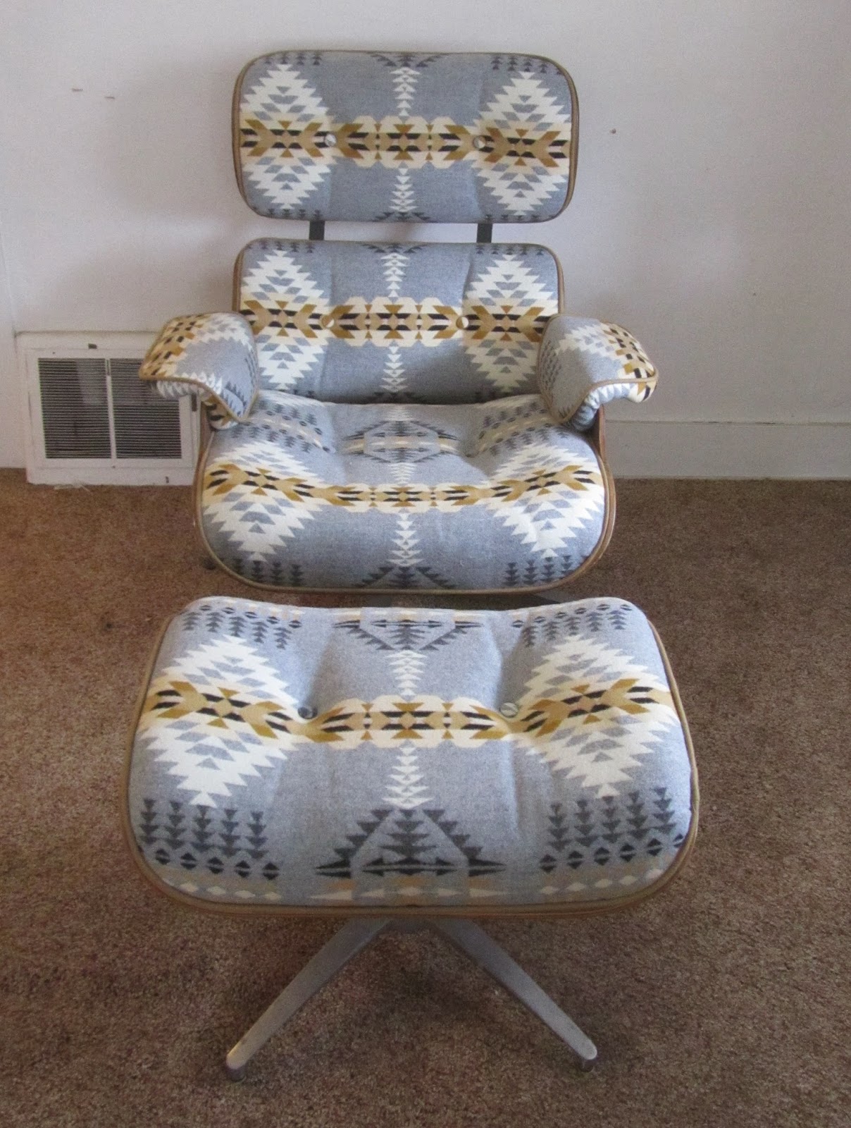 Remnant Before & After Eames Style Lounge Chair and Ottoman