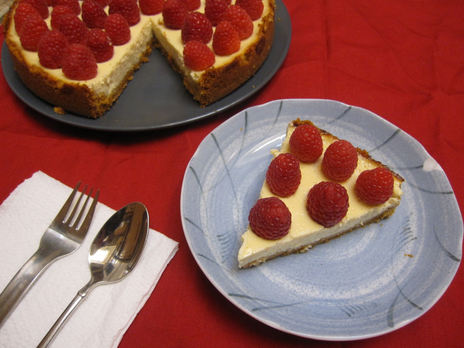 Greek Yogurt Raspberry Cheesecake