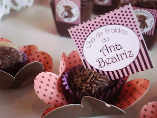 toppers para docinhos marrom com rosa docinhos personalizados marrom com rosa