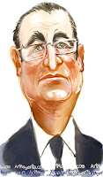 Francois Hollande is a caricature by Artmagenta