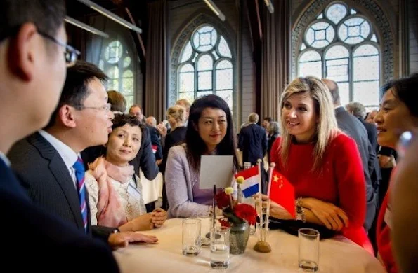 King Willem-Alexander of The Netherlands and Queen Maxima of The Netherlands attends the symposium about 'China in The Netherlands' at the University of Leiden