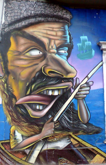 graffiti street art in barrio brasil and yungay, santiago de chile