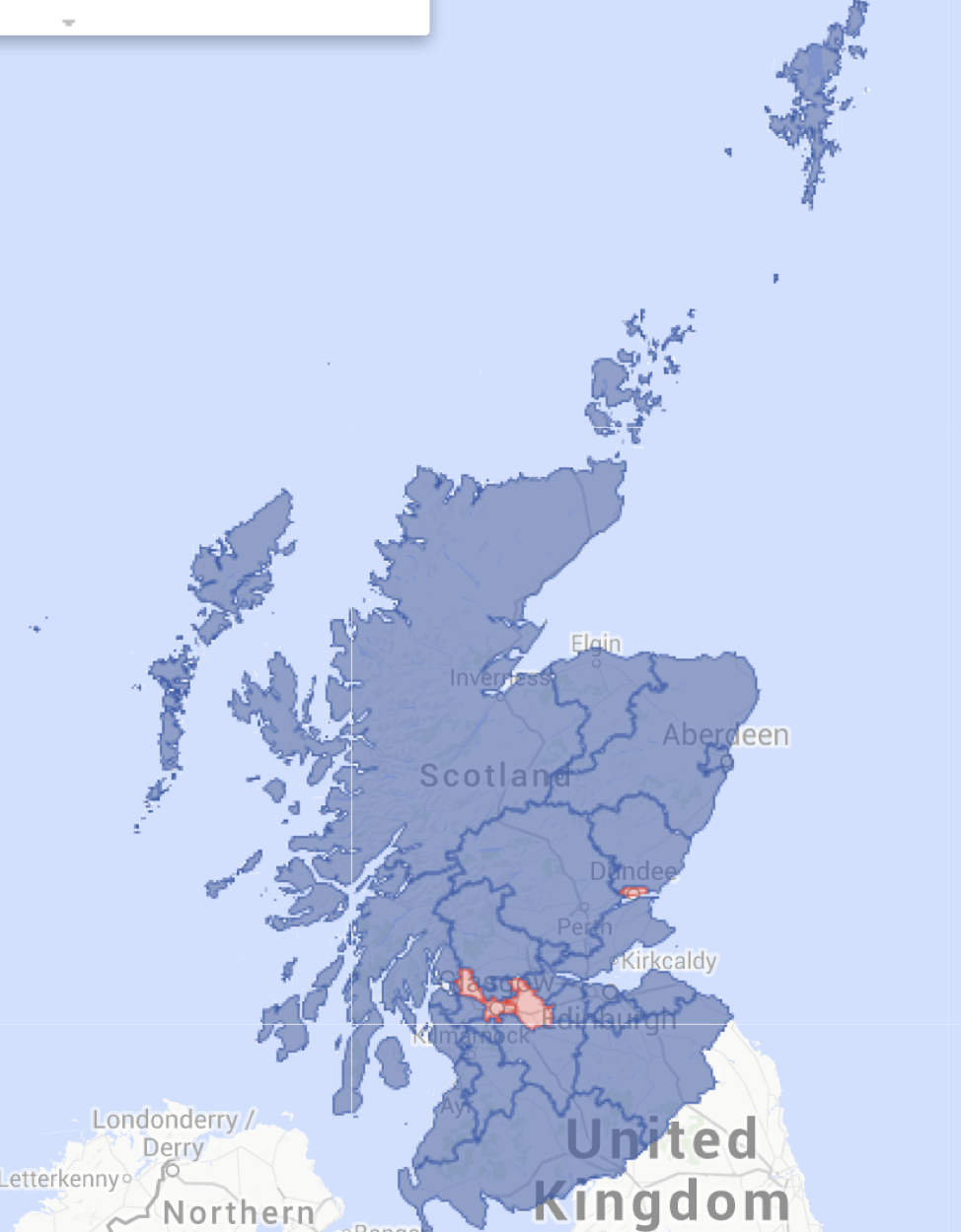 map of Scotland's independence referendum results