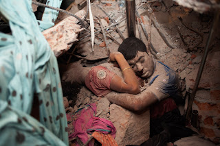 Shocking Photo Of Couple That Died Cuddled To Each Other As Building Collapsed 