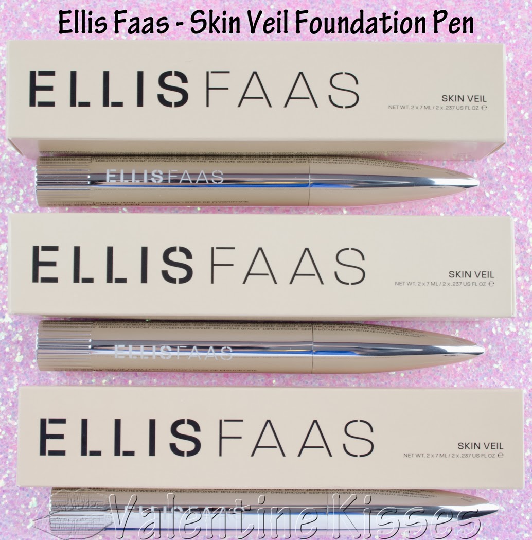 Valentine Kisses: Ellis Faas Skin Veil Foundation Pen - 3 shades: S102,  S103, S104 - swatches, before & after, review!