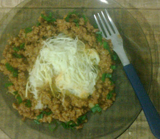 Palmito Spaghetti mit Sojagranulat-Soße