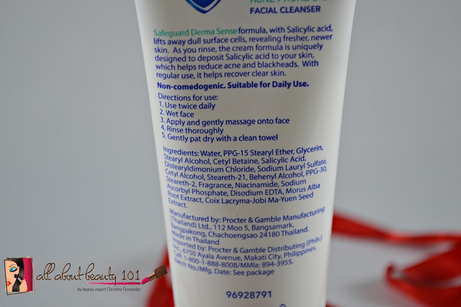 Product Review Safeguard's Derma Sense Acne Prone Skin Body and Facial Wash All About Beauty 101