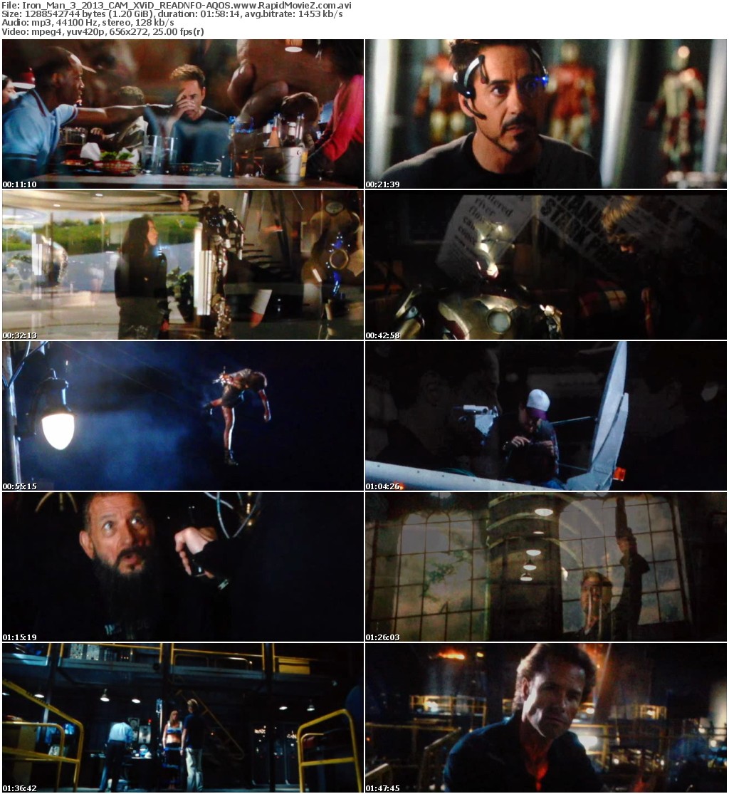 Iron Man 3 (2013) Dvdrip Xd On Xvid- Okie