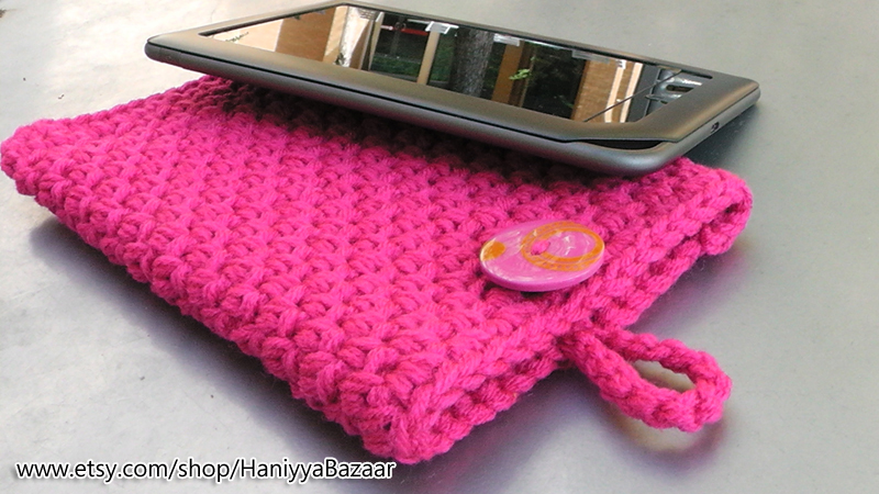 Handmade by Haniyyah: Pink Handmade Crochet Cover for Nook ...