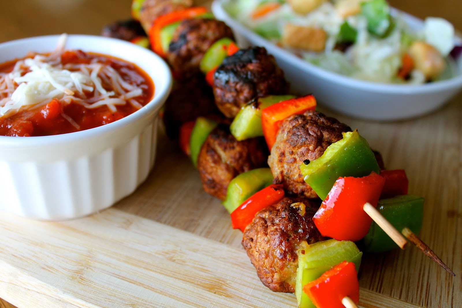 Mrs. Schwartz's Kitchen Italian Meatball Kebabs