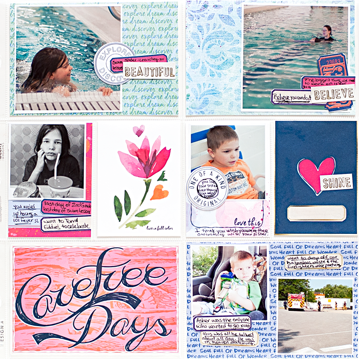 August 2014 Week 31 in my weekly pocket scrapbook album Heather