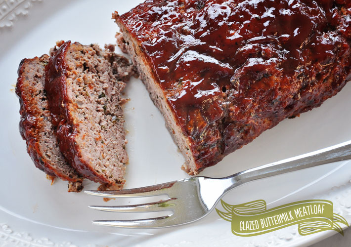 the parsley thief Glazed Buttermilk Meatloaf