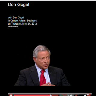 photo of Don Gogel on the Charlie Rose Show