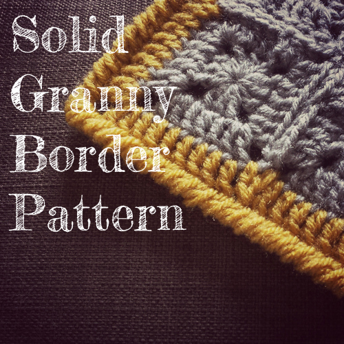 How to crochet a flat border around solid granny squares (sort of
