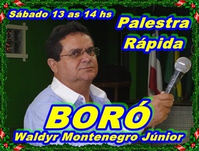 PALESTRA RÁPIDA SÁBADO 13 AS 14 HS