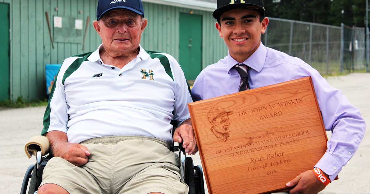 Rocky Coast News Mr Baseball Recipient Ryan Rebar Meets