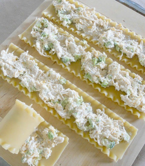 chicken alfredo lasagna roll-ups (sweetandsavoryfood.com)