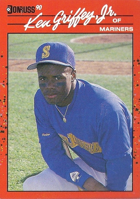 The Junior Junkie: the Baseball Cards of Ken Griffey, Jr. and Beyond: 1990  Donruss #365, Diamond King #4, Best of the AL #1, Learning Series #8
