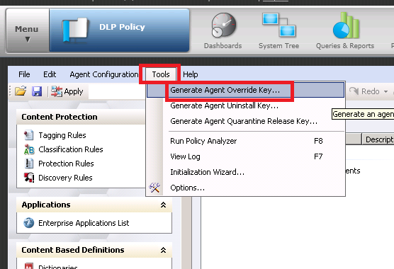 Generate Dlp Client Uninstall Key