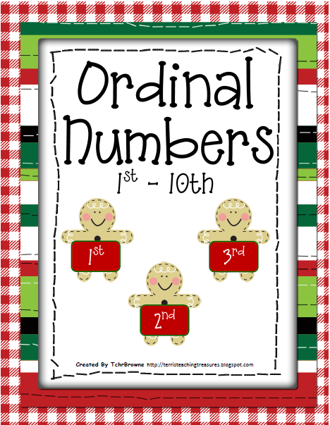 http://www.teacherspayteachers.com/Product/FREE-Christmas-Ordinal-Numbers-Activities-170964