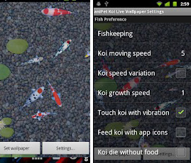 Android Live Wallpaper Free Download anipet koi