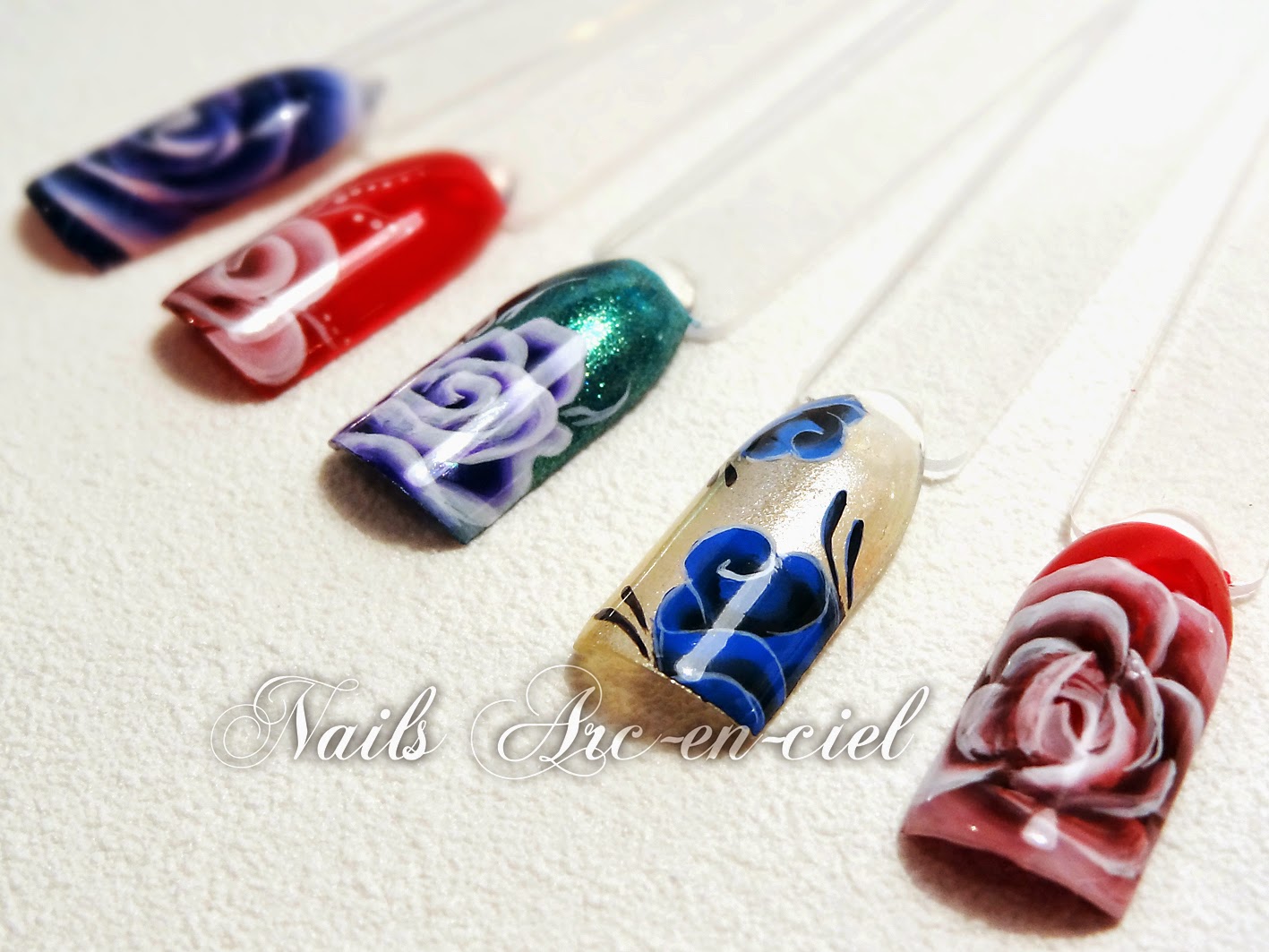 nail art fleurs one stroke nail art fleurs one stroke