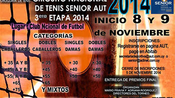 Tercera Etapa del Circuito Nacional de Tenis Senior 2014
