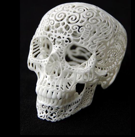Cráneo hecho por impresora
