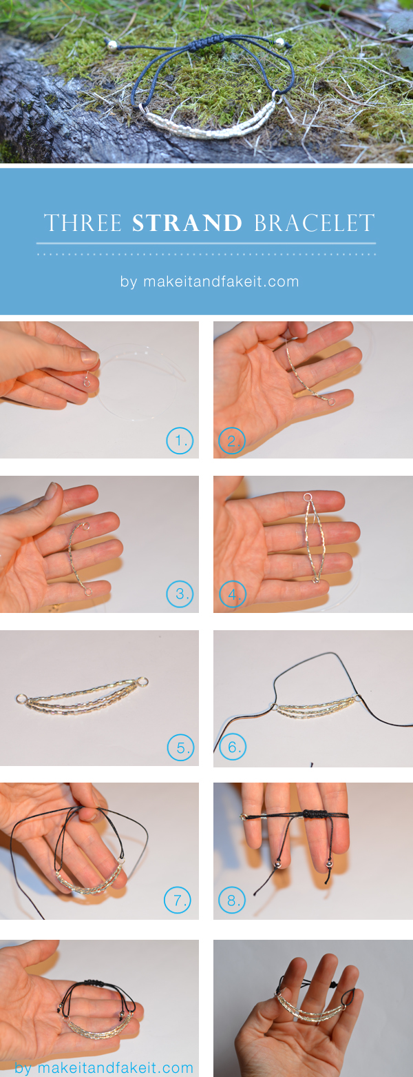 make it & fake it Three Strand Bracelet